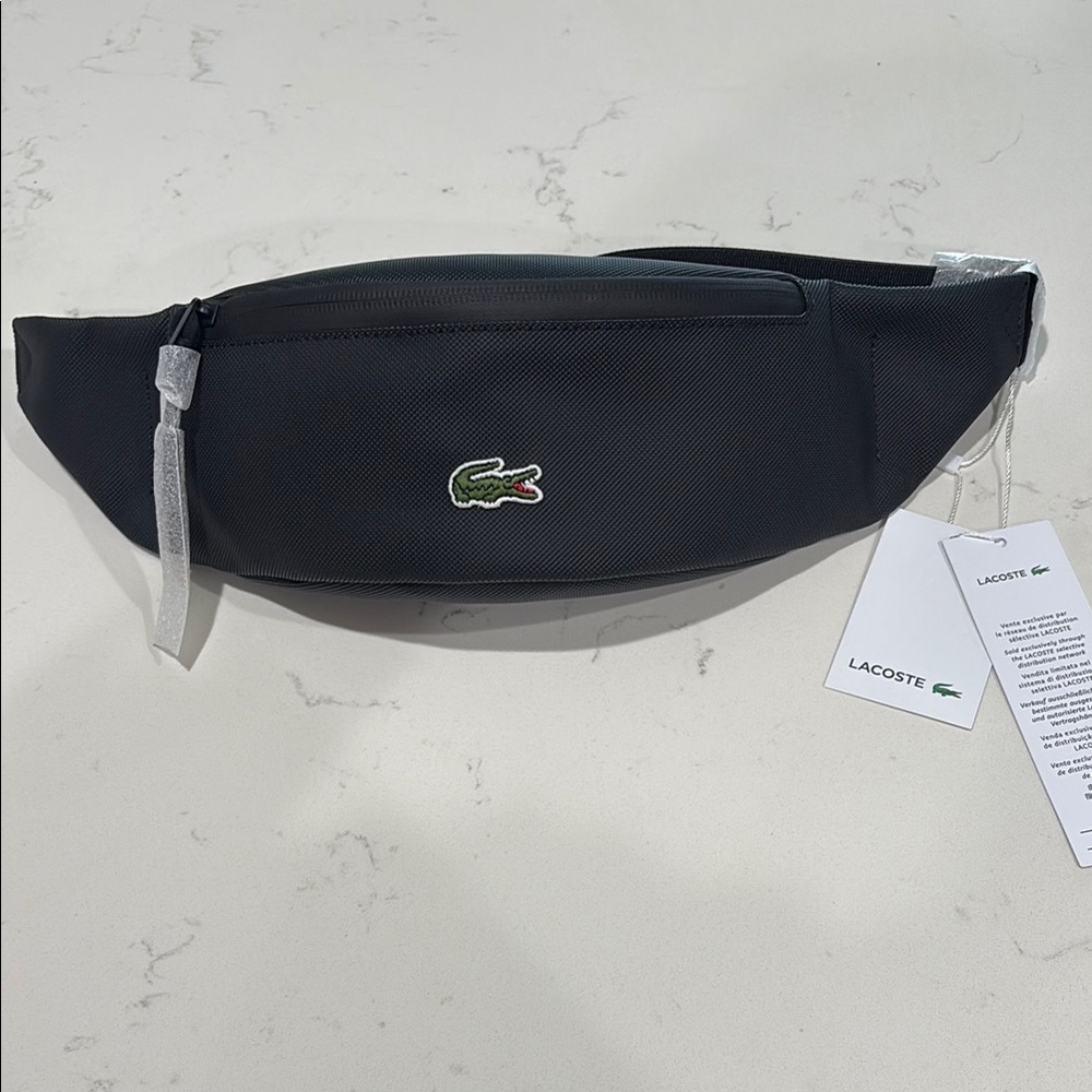 Lacoste Unisex Black Belt Bag